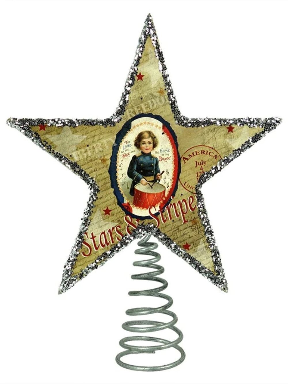 Bethany Lowe Designs Americana Patriotic Tree Topper